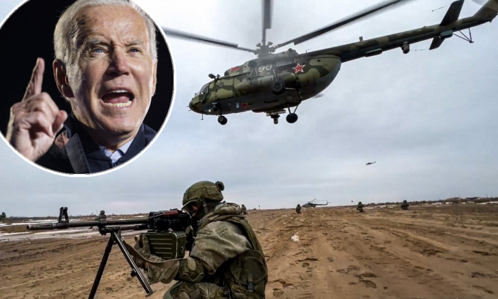 Joe Biden i rusko-bjeloruske vojne vježbe - ilustracija