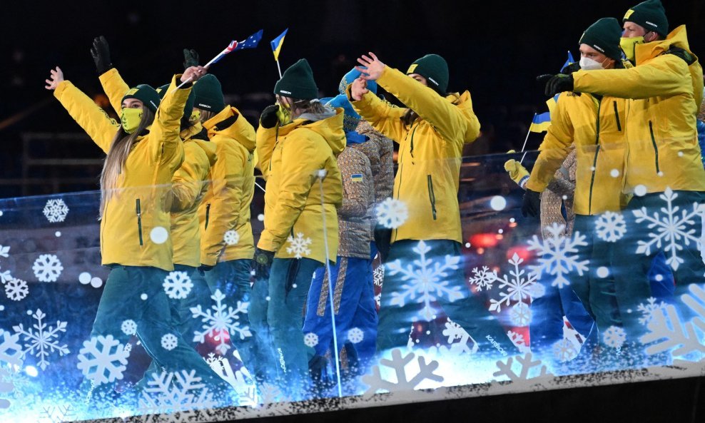 Ukrajinski sportađi na ceremoniji zatvaranja ZOI 2022, 20. 02.2022.