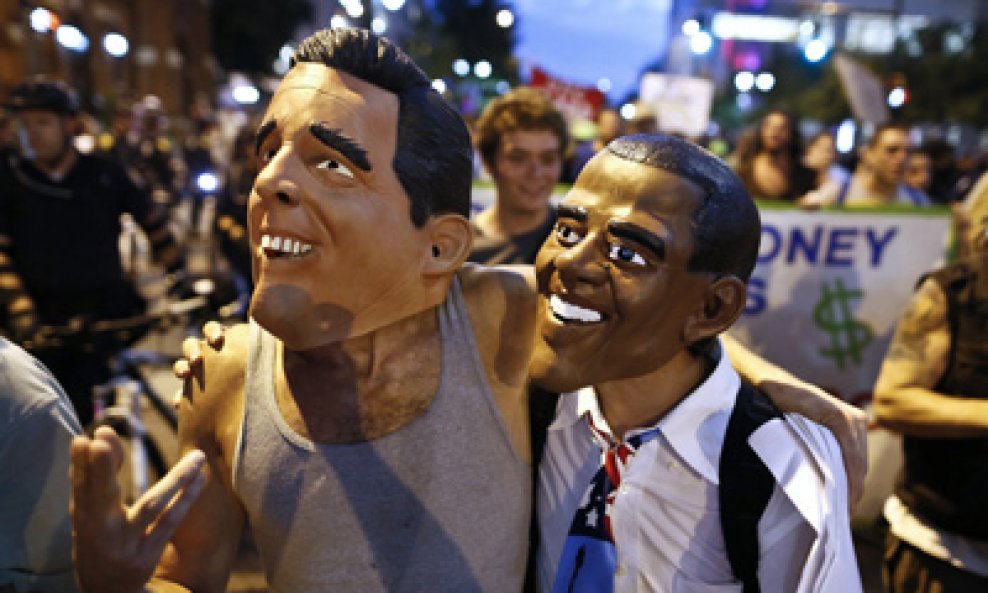 Obama Romney maske