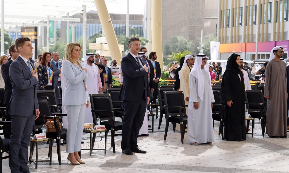 Zdravko Marić, Nikolina Brnjac i Andrej Plenković u Dubaiju