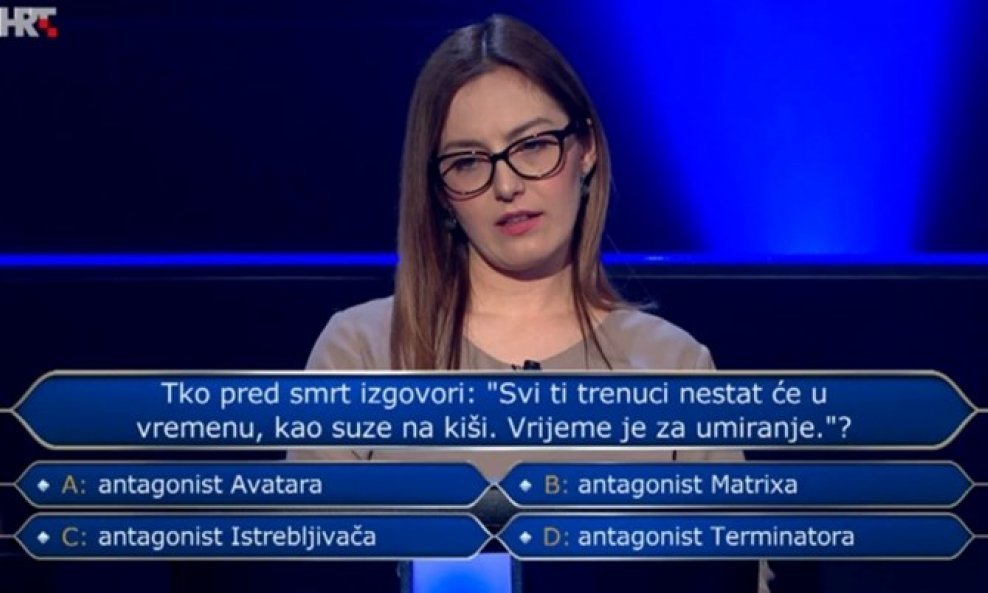Sanja Janković u kvizu 'Tko želi biti milijuaš?'