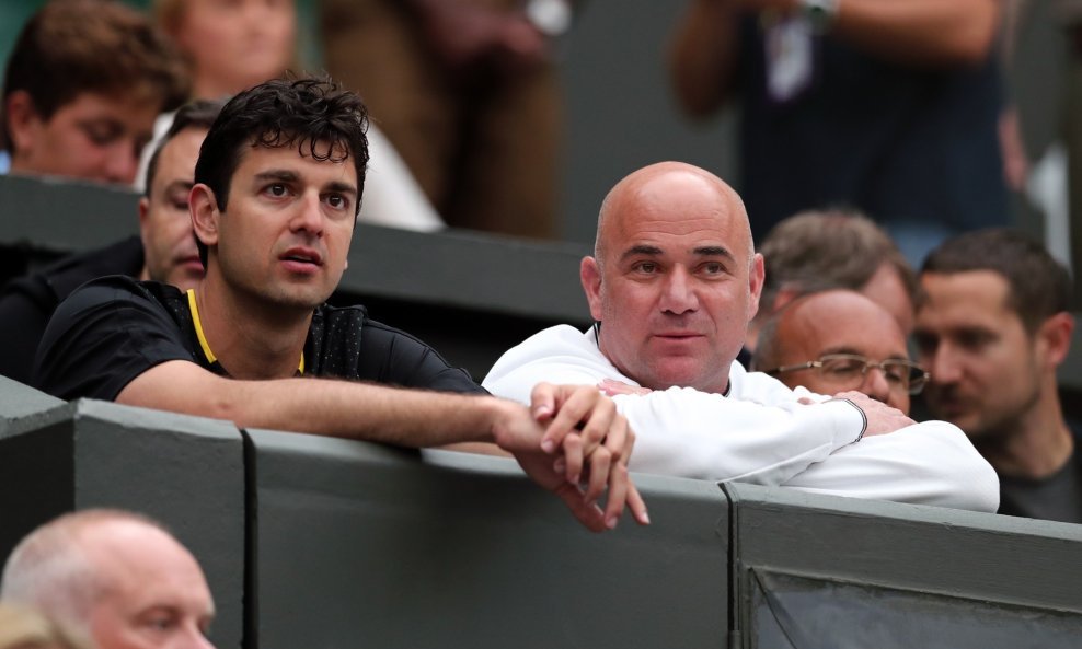 Mario Ančić i Andre Agassi