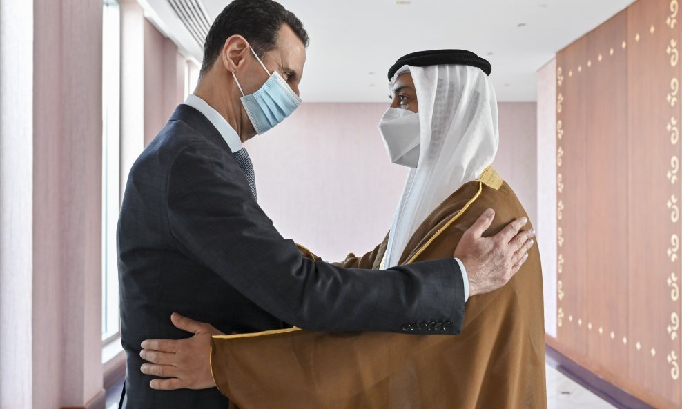 Bašar al Assad i šeik Mansour bin Zayed Al Nahyan