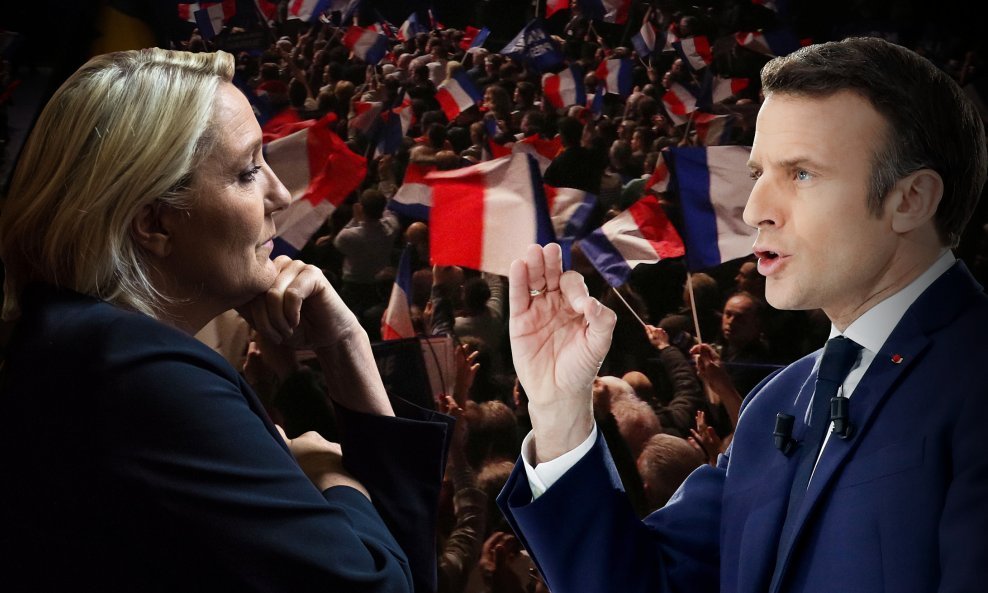 Marine Le Pen i Emmanuel Macron