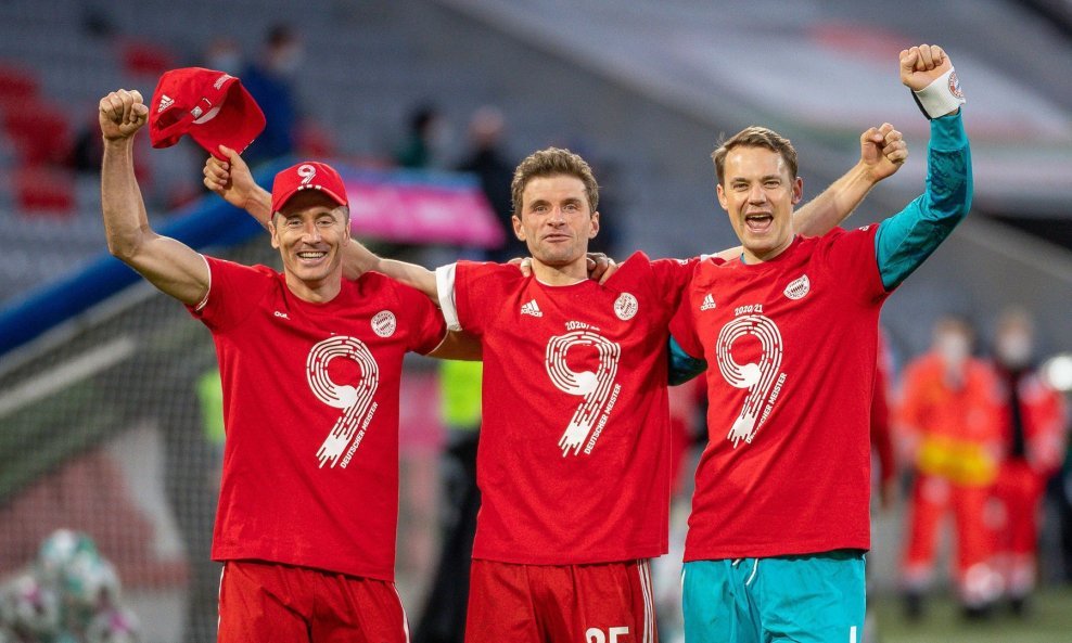 Robert Lewandowski ,Thomas Müller i Manuel Neuer