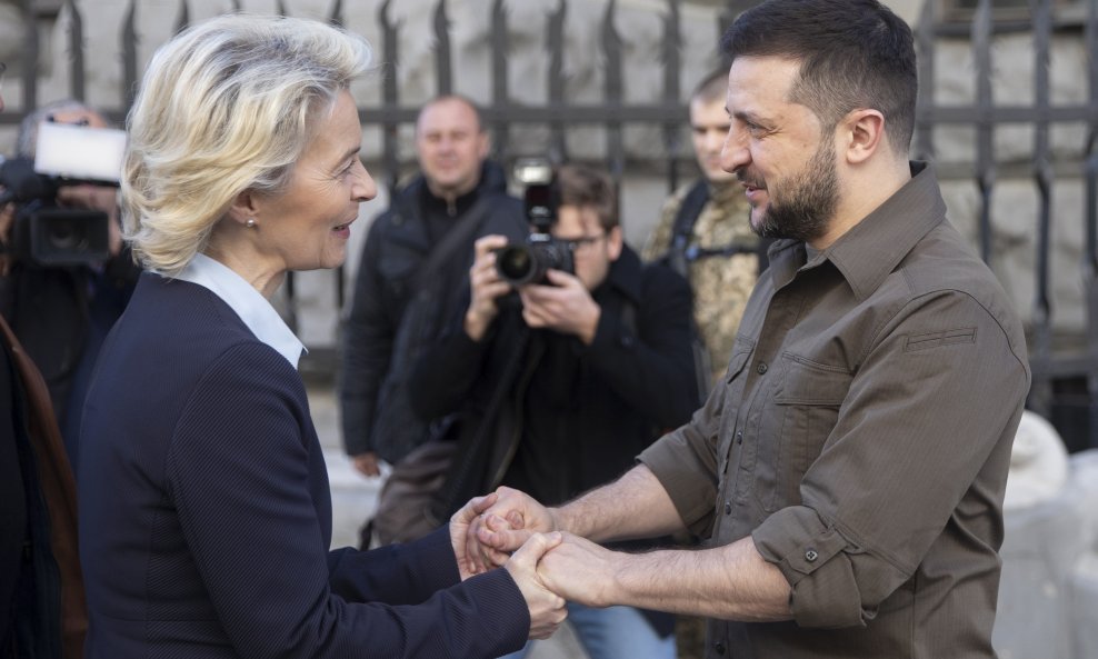 Ursula von der Leyen i Volodimir Zelenski u Kijevu, Ukrajina