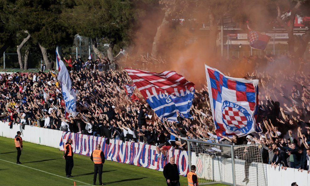 Atmosfera na treningu Hajudka u ponedjeljak popodne