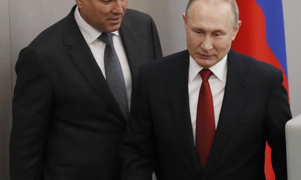 Vjačeslav Volodin i Vladimir Putin