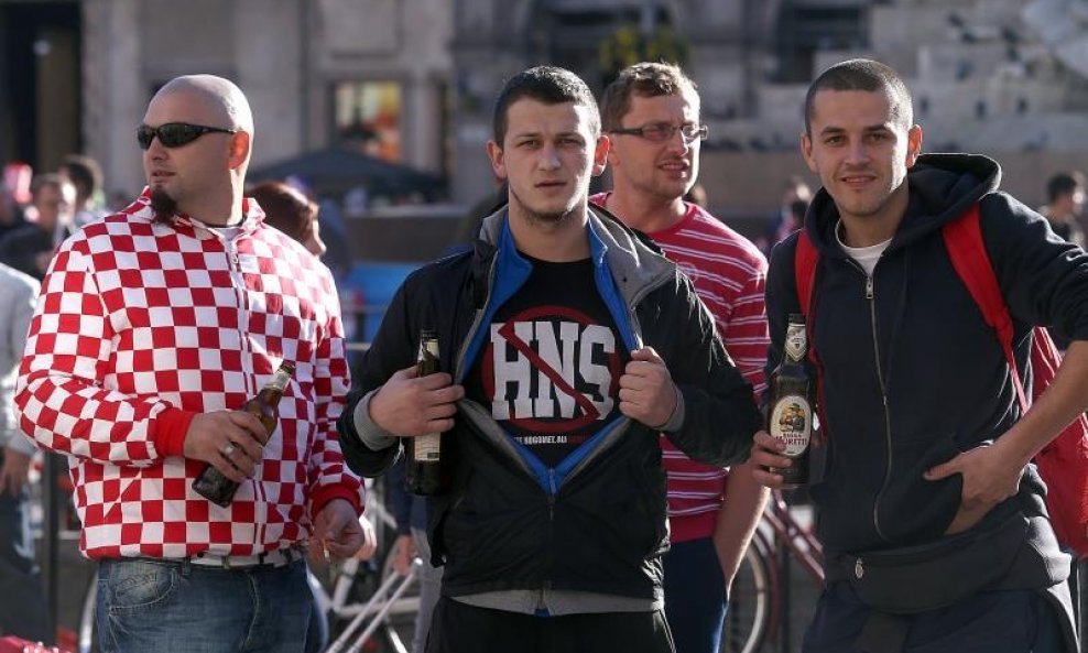 Hrvatski navijači u Milanu(7)