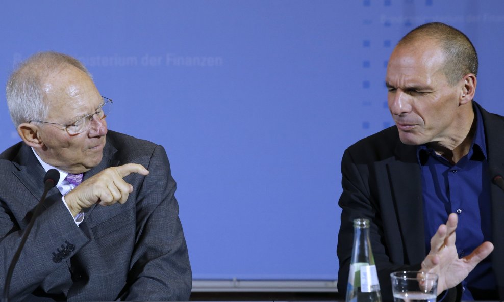 Wolfgang Schaeuble i Janis Varufakis