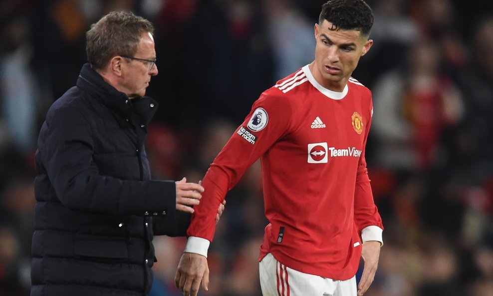 Ralf Rangnick (L) i Cristiano Ronaldo