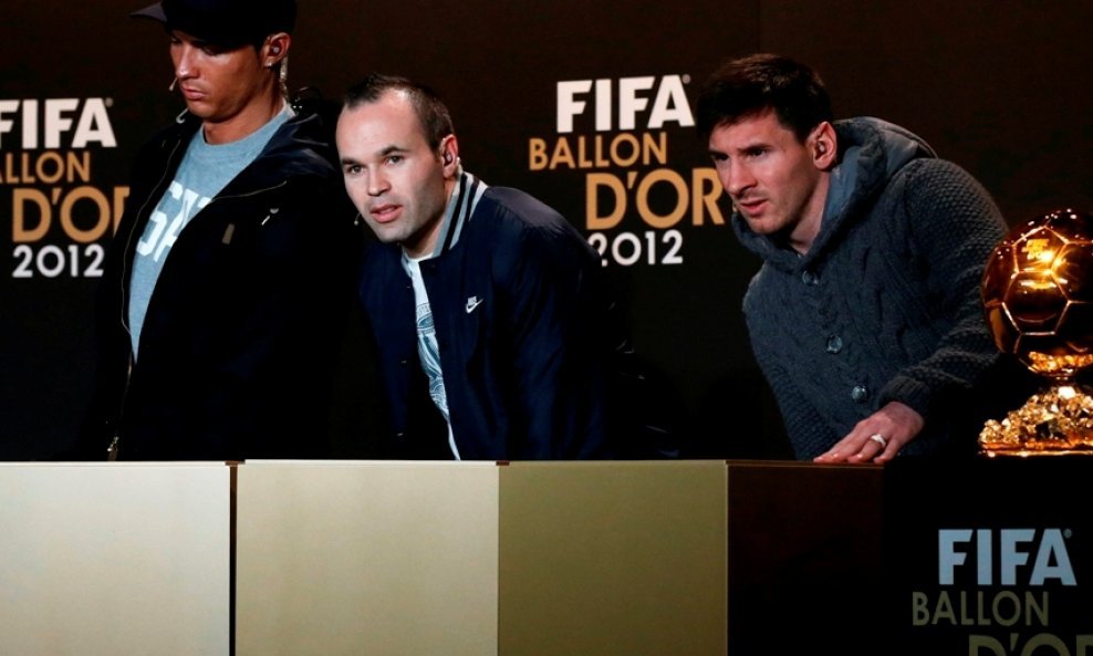 Cristiano Ronaldo, Anders Iniesta i Lionel Messi