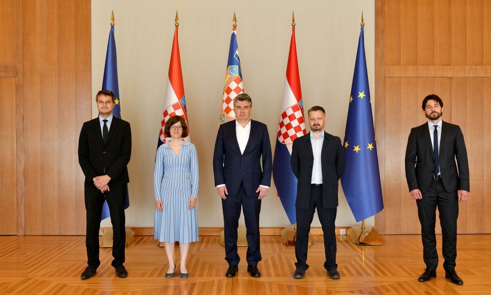 Predsjednik Zoran Milanović s autorima Zagreb projecta u Uredu predsjednika