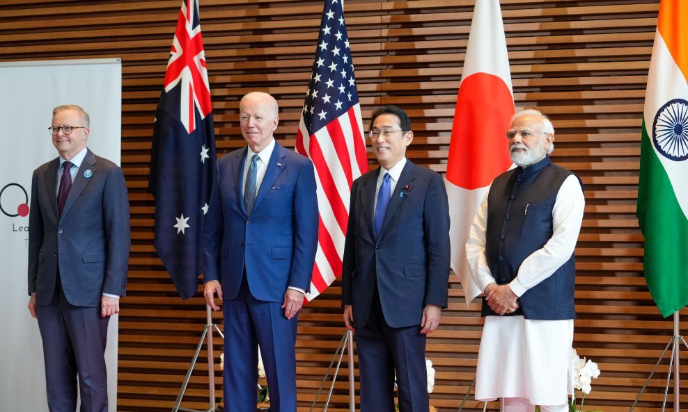 Australski premijer Anthony Albanese, predsjednik SAD-a Joe Biden, japanski premijer Fumio Kishida i indijski premijer Narendra Modi na susretu skupine QUAD u Tokyju