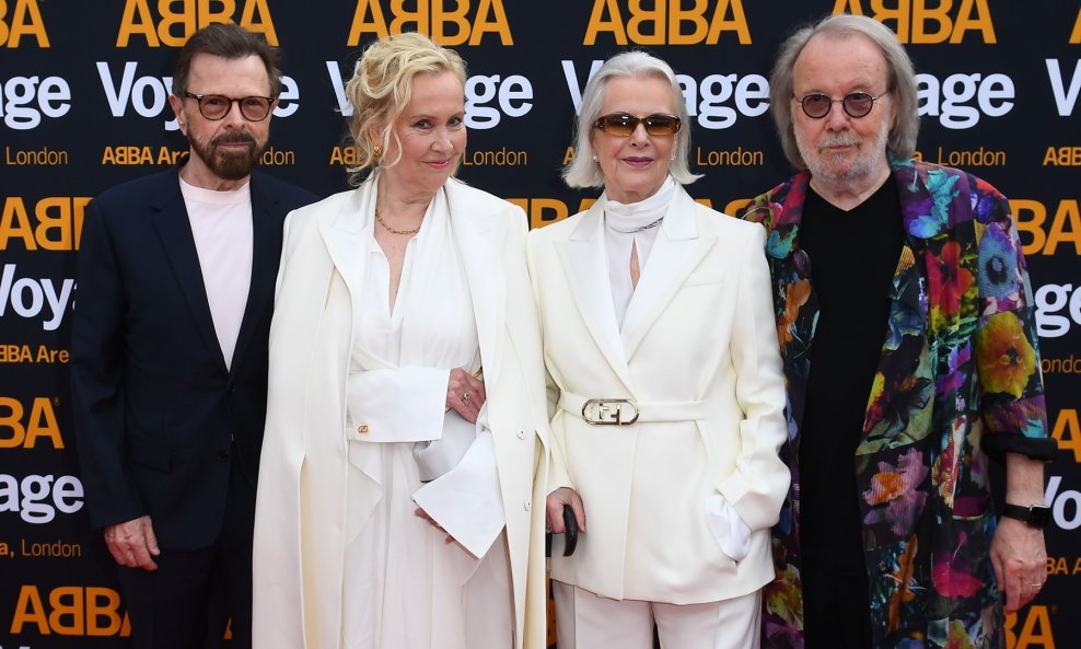 Bjorn Ulvaeus, Benny Andersson, Agnetha Faltskog i Anni-Frid Lyngstad