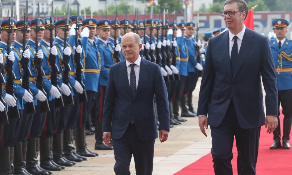 Olaf Scholz i Aleksandar Vučić