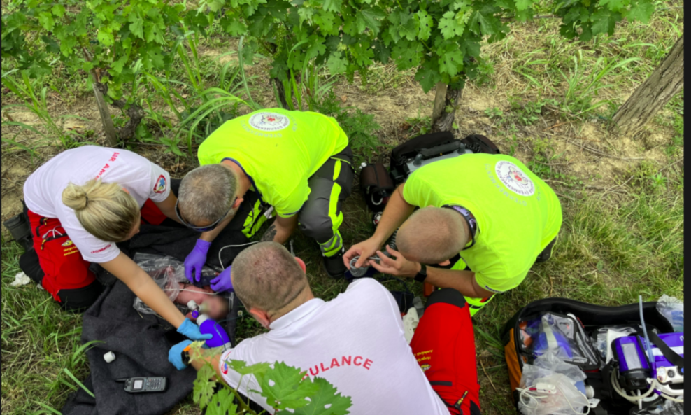 Pokušaj spašavanja bebe u vinogradu