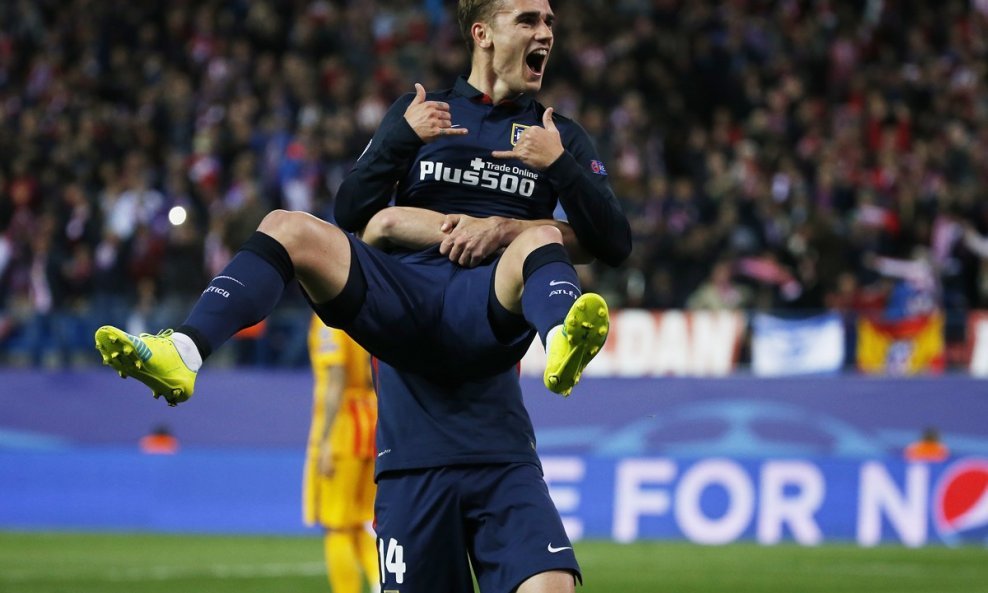 Atletico Madrid v FC Barcelona - Antoine Griezmann slavi