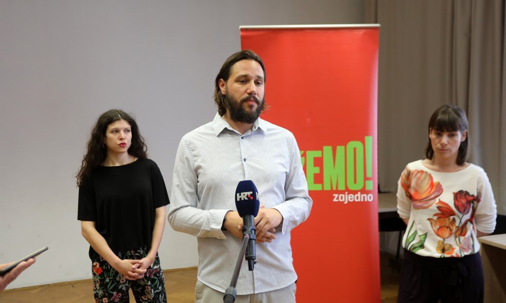 Iva Davorija, Nebojša Zelič i Ana Marković, članovi platforme Možemo! Rijeka
