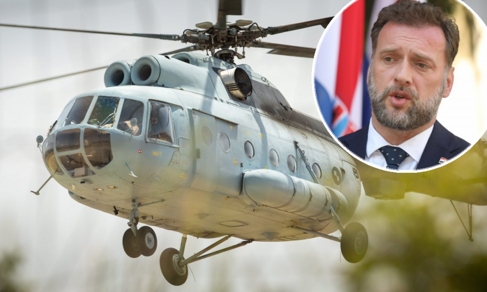 Helikopter Mi-8 HRZ-a / Ministar obrane Mario Banožić