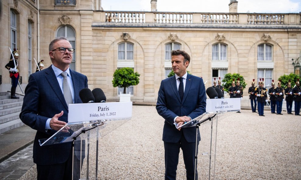 Anthony Albanese i Emmanuel Macron