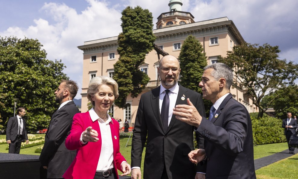 Ursula von der Leyen, Denis Šmihal i Ignazio Cassis