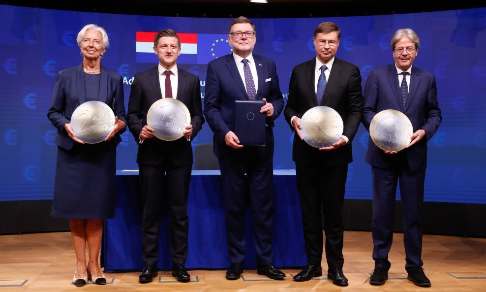 Christine Lagarde, Zdravko Marić, Valdis Dombrovskis, Paolo Gentiloni i Zbynek Stanjura