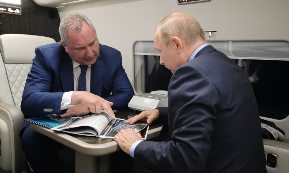 Dmitrij Rogozin i Vladimir Putin