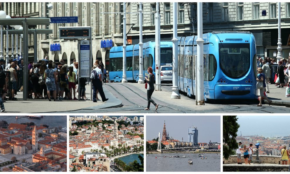 Zagreb, Zadar, Split, Osijek i Rijeka