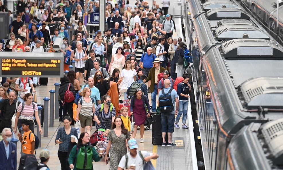 Štrajk željezničara u Velikoj Britaniji, London