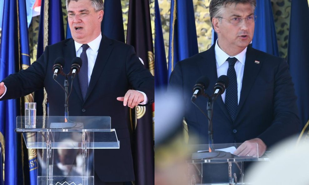 Milanović i Plenković za govornicom