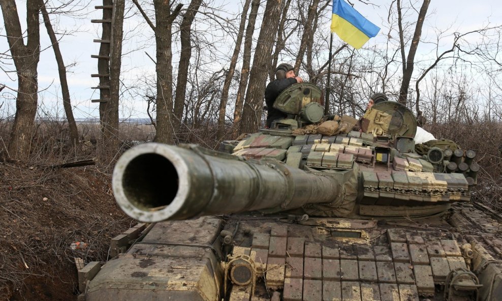 Ukrajinski tenk - ilustracija