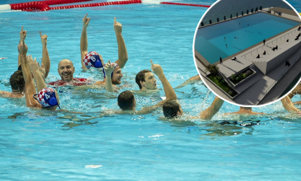 Idejno rješenje (u krugu) za bazen u kojem je hrvatska reprezentacija osvojila europsko zlato