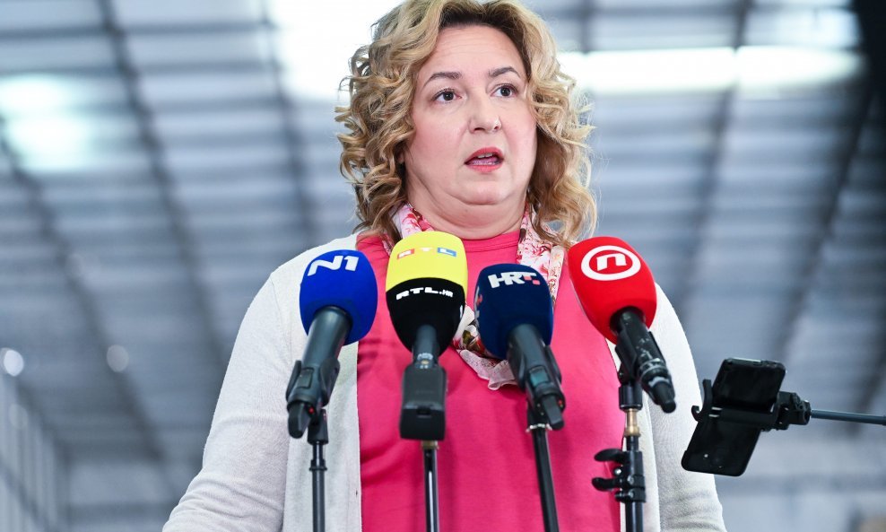 Sanja Šprem, predsjednica Sindikata hrvatskih učitelja nakon sastanka u Ministarstvu rada