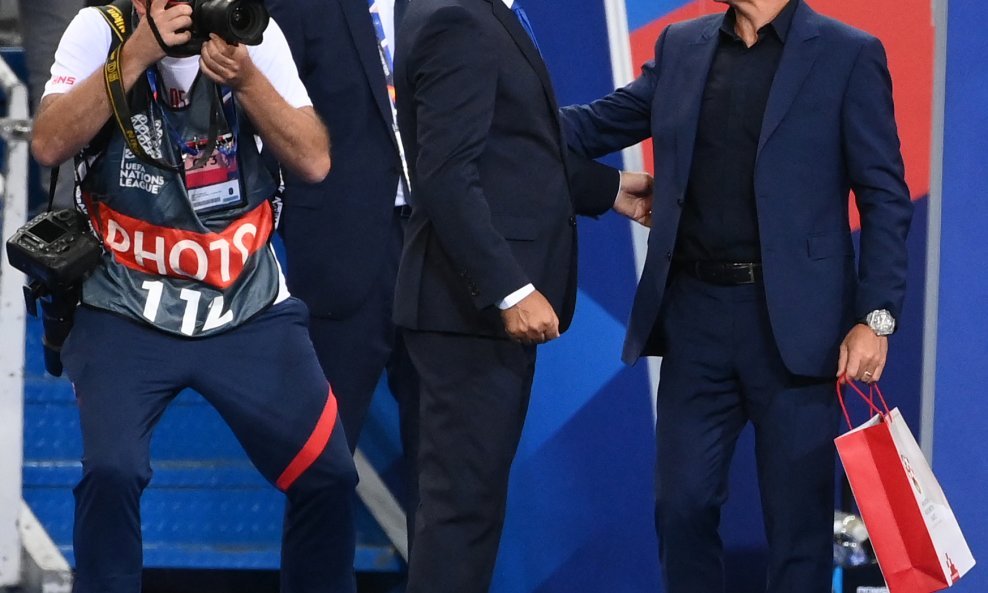 Zlatko Dalić i Didier Deschamps snimljeni 2020.