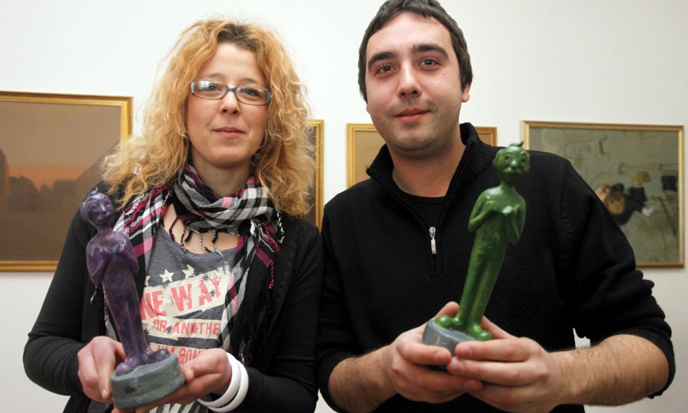 Sandra Malenica i Hrvoje Selec - svaki s po jednom statuuom VAFI