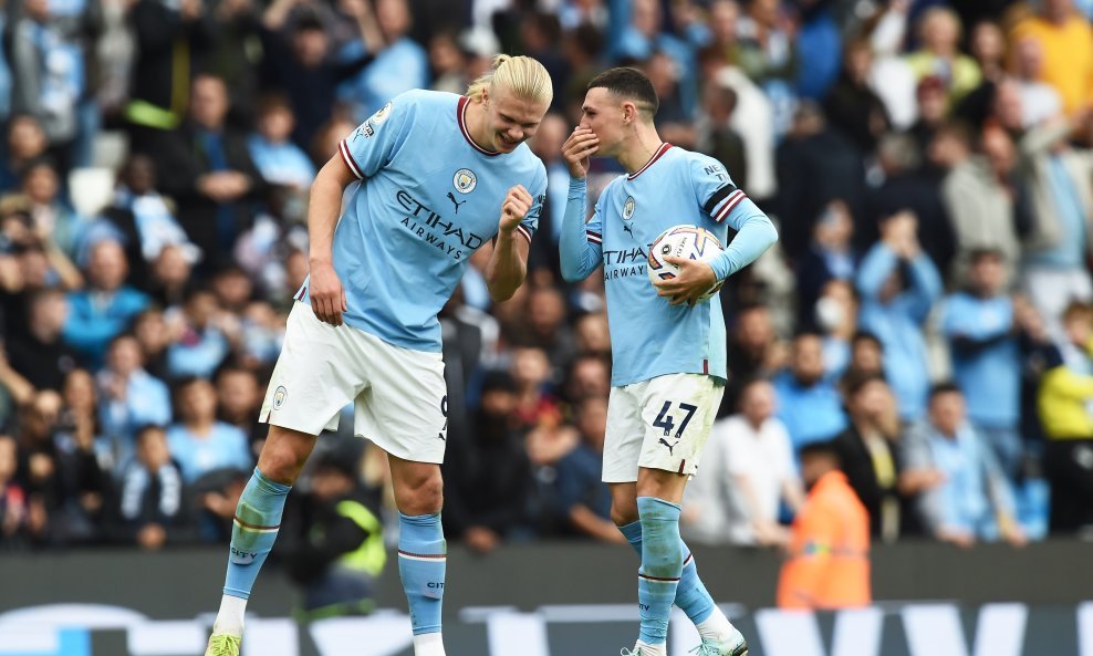 Erling Haaland (lijevo) i Phil Foden