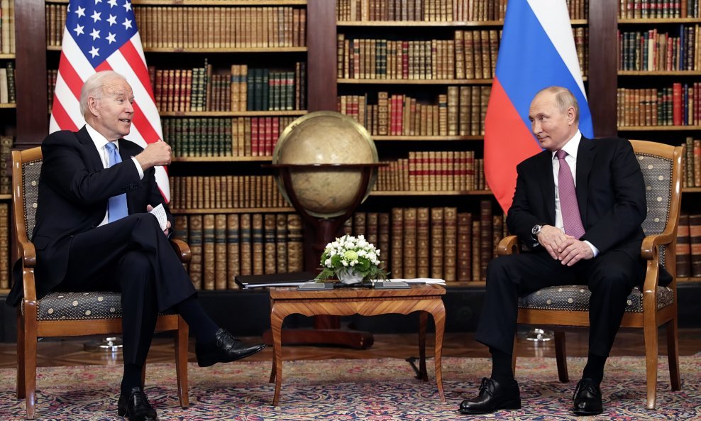 Joe Biden i Vladimir Putin u Genevi, lipanj 2021.