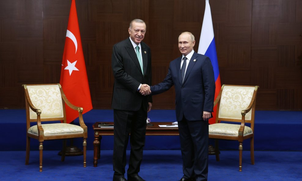 Recep Tayyip Erdogan i Vladimir Putin na sastanku u Astani u Kazahstanu