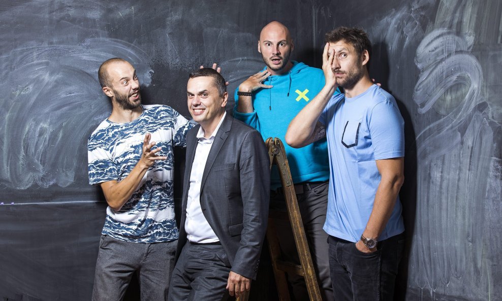 Ekipa Lajnap Comedyja: Goran Vugrinec Goc, Saša Turković, Aleks Curać Šarić i Vlatko Štampar