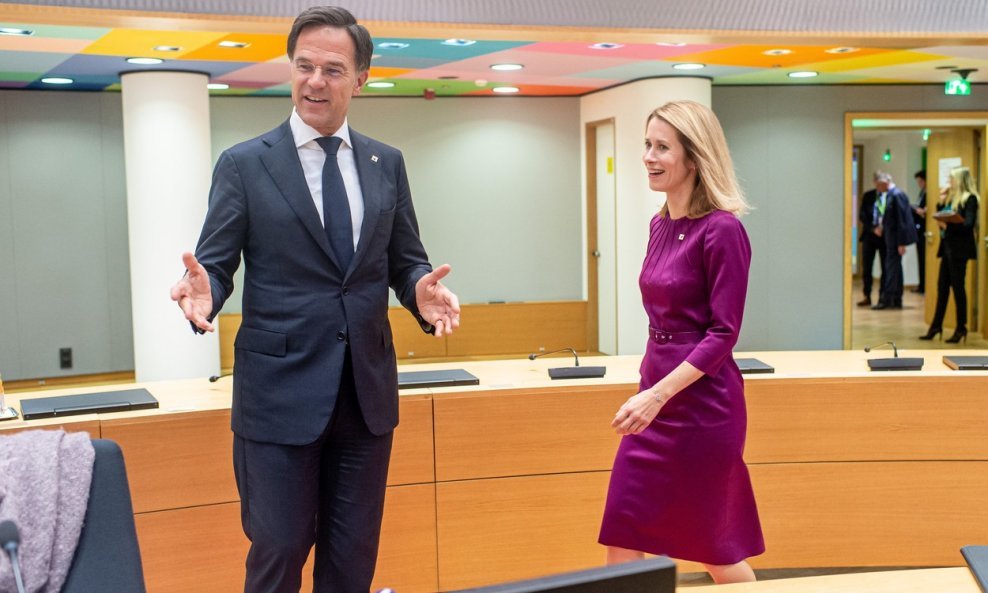 Mark Rutte i Kaja Kallas u Bruxellesu