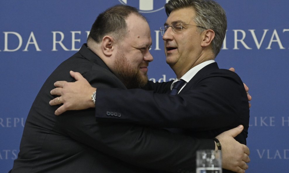 Ruslan Stefančuk i Andrej Plenković