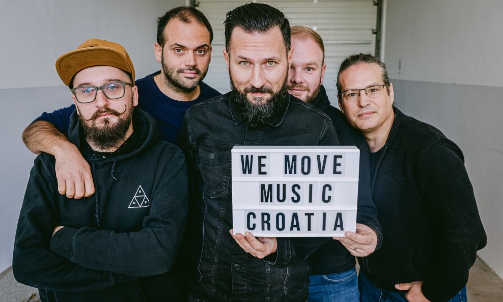 Ekipa Ureda za izvoz glazbe Hrvatska. S lijeva na desno: Ante Zvonimir Stamać, Davor Drezga, Dražen Baljak, Mirko Burazer, Frane Tomašić