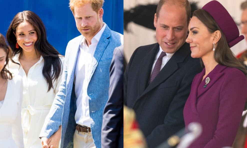 Meghan Markle i princ Harry te princ Willam s Kate Middleton