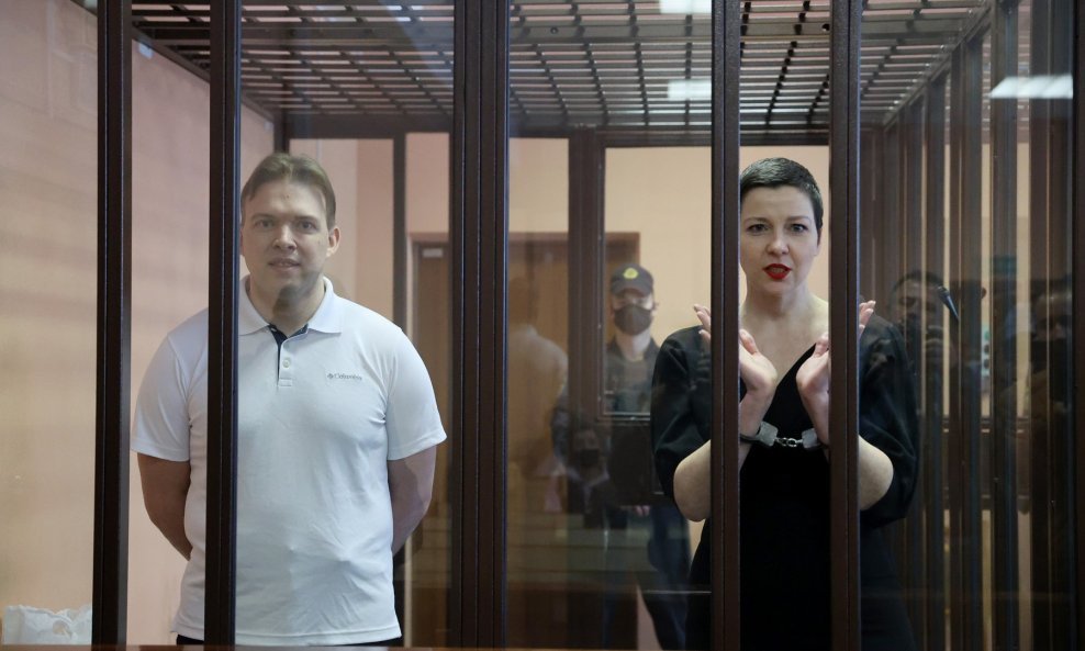 Bjeloruski oporbeni aktivisti Maksim Znak i Marija Kolesnikova