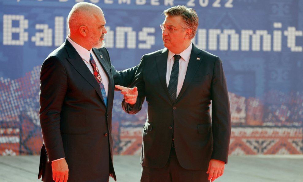Albanski premijer Edi Rama i Andrej Plenković