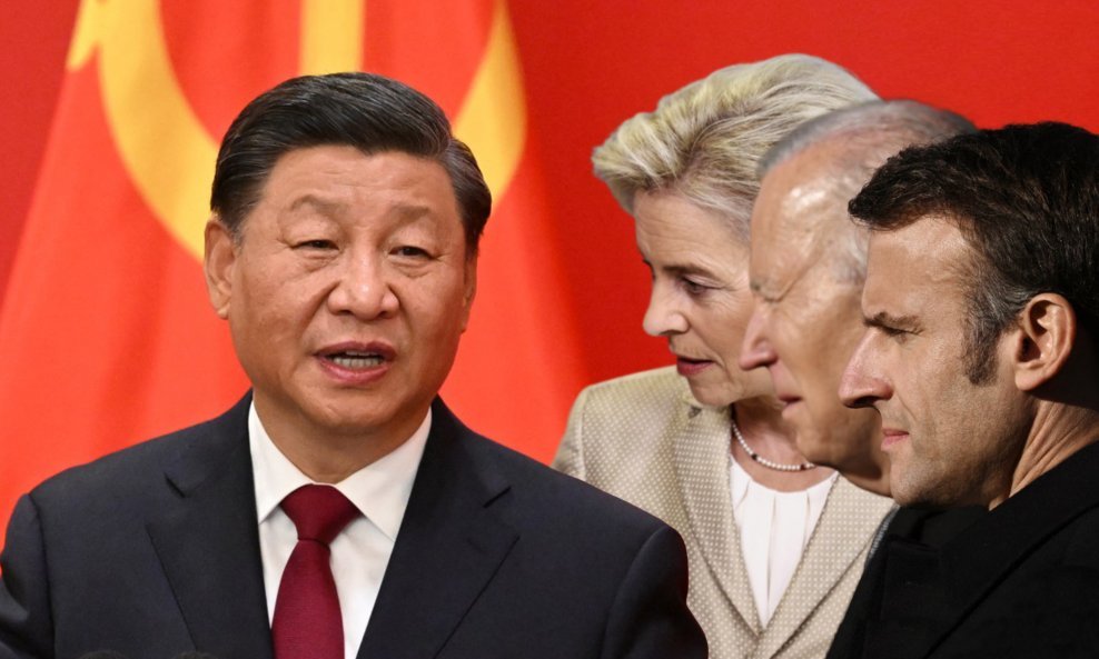 Xi Jingping, Ursula von der Leyen, Joe Biden i Emmanuel Macron