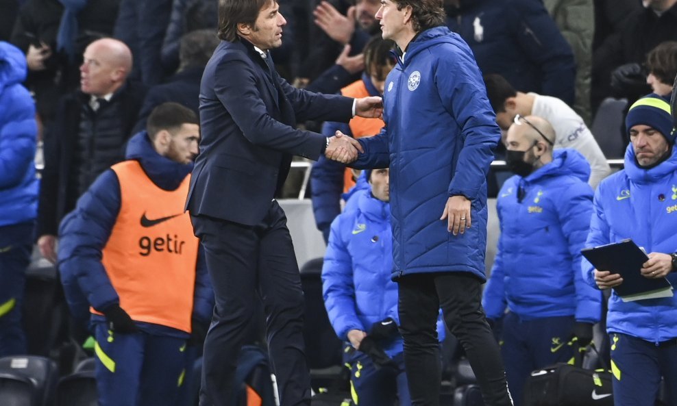 Thomas Frank (desno) i Antonio Conte