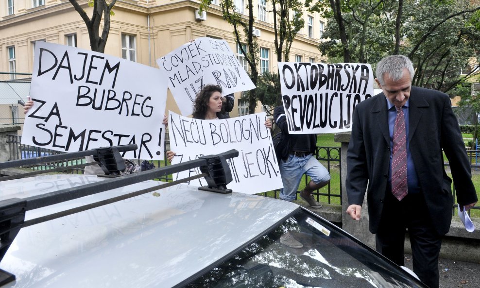 Nenad Zakošek, prosvjed, studenti