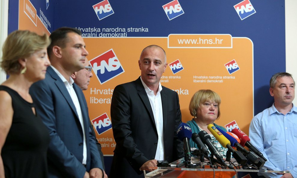 Čelništvo HNS-a na konferenciji za medije